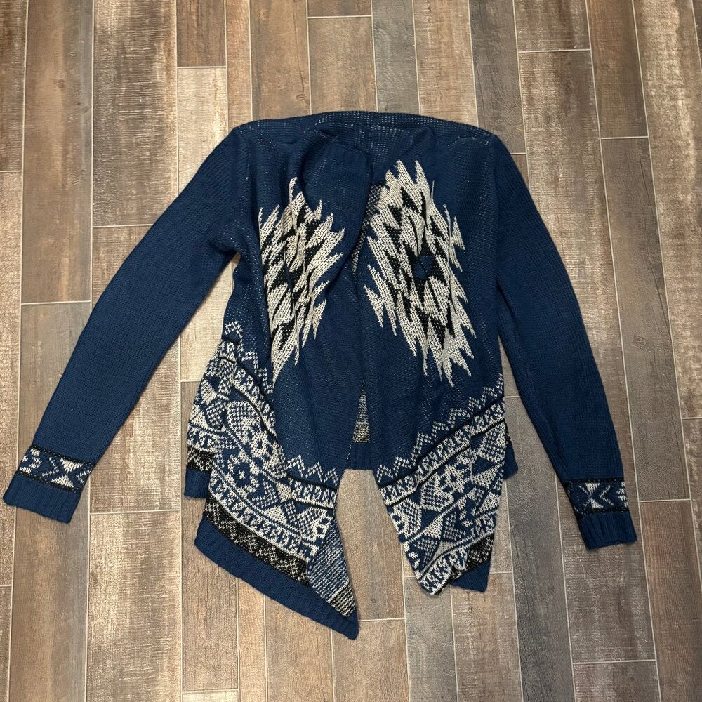 Blu Pepper size small navy and cream cardigan